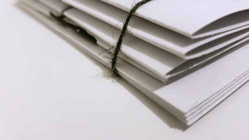 documents wrapped in twine
