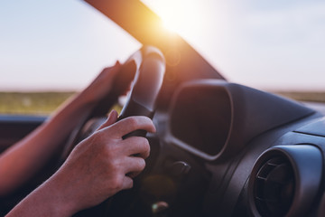 person driving car