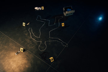 chalk outline of body